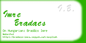 imre bradacs business card